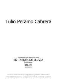Title: En Tardes de Lluvia: sheet music, Author: Tulio Peramo Cabrera