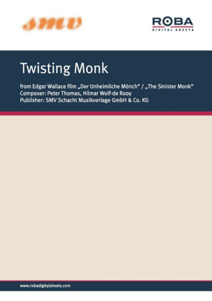 Twisting Monk: Notenausgabe aus dem Edgar-Wallace-Film 