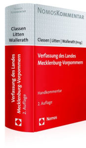 Title: Verfassung des Landes Mecklenburg-Vorpommern, Author: Claus Dieter Classen