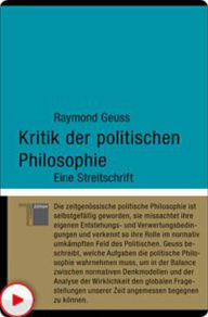 Title: Kritik der politischen Philosophie: Eine Streitschrift, Author: Raymond Geuss