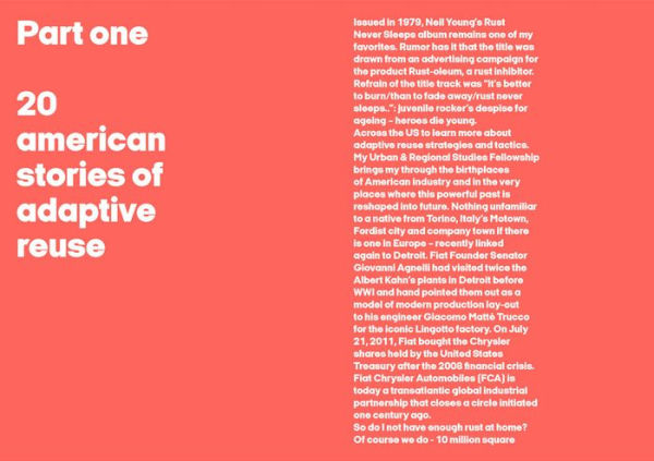 RE-USA: 20 American Stories of Adaptive Reuse: A Toolkit for Post-Industrial Cities