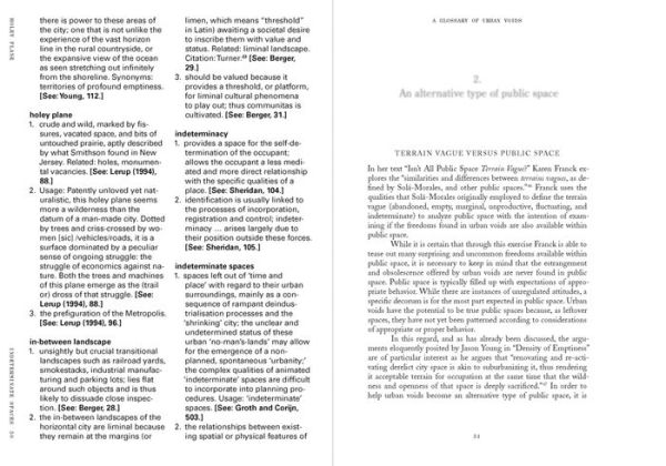 A Glossary of Urban Voids