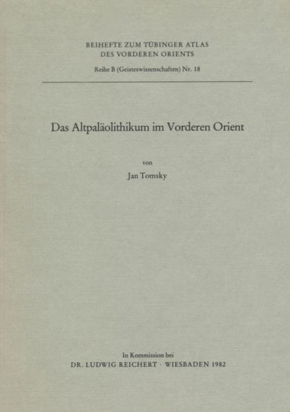 Das Altpalaolithikum im Vorderen Orient