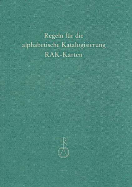 Sonderregeln fur kartographische Materialien (RAK-Karten)