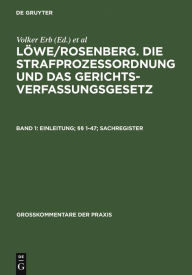 Title: Einleitung; §§ 1-47; Sachregister / Edition 26, Author: Volker Erb