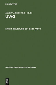 Title: Einleitung; §§ 1 bis 12, Author: Wolfgang B. Schünemann