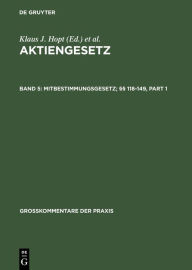 Title: Mitbestimmungsgesetz - §§ 118-149, Author: Hartmut Oetker