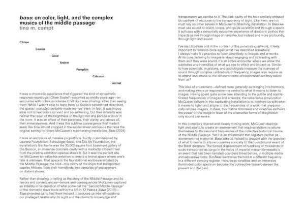 Steve McQueen: Bass Volume