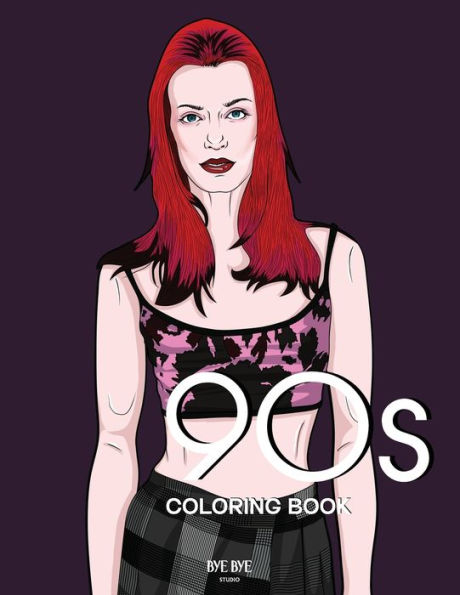 90s FASHION COLORING BOOK: A Fashion Coloring Book for adults and teenagers