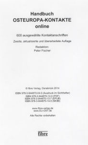 Title: Handbuch OSTEUROPA-KONTAKTE online: 600 ausgewählte Kontaktanschriften, Author: Peter Fischer