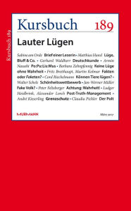 Title: Kursbuch 189: Lauter Lügen, Author: Peter Felixberger