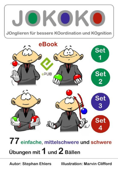 JOKOKO-Set 1+2+3+4: JOnglieren für bessere KOordination und KOgnition: 77 einfache, mittelschwere + schwere Übungen mit 1 und 2 Bällen