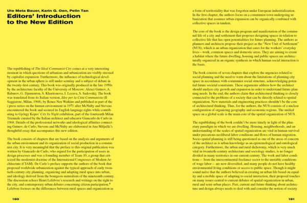 The Ideal Communist City: The i Press Series on the Human Environment