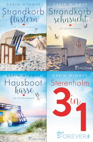 Strandkorbflüstern // Strandkorbsehnsucht // Hausbootküsse: 3 Romane in einem Bundle - Meeresrauschen, Herzklopfen und Ostsee-Feeling pur! Bd. 1-3 der romantischen Küsten-Reihe