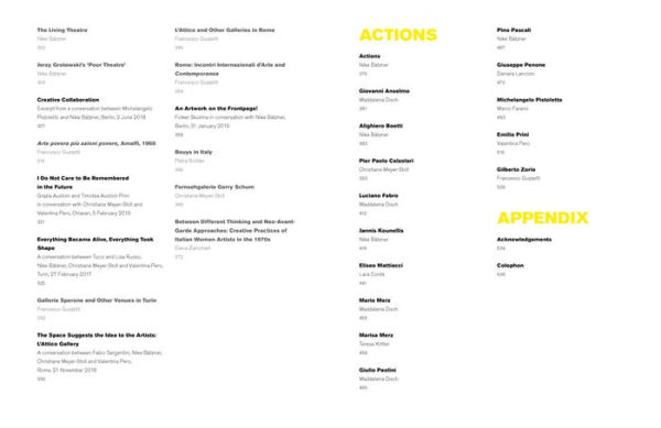 Entrare nell'opera: Processes and Performative Attitudes in Arte Povera