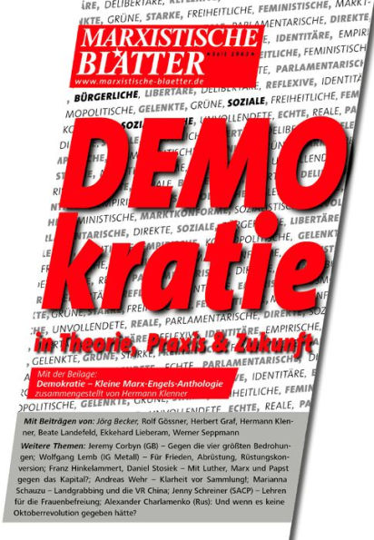 DEMOKRATIE in Theorie, Praxis und Zukunft: Marxistische Blätter 2_2018