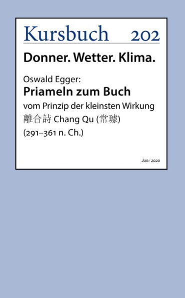 Priameln zum Buch vom Prinzip der kleinsten Wirkung: ??? Chang Qu (??) (291-361 n. Ch.)