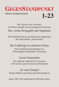 Title: GegenStandpunkt 1-23: Politische Vierteljahreszeitschrift, Author: GegenStandpunkt Verlag München