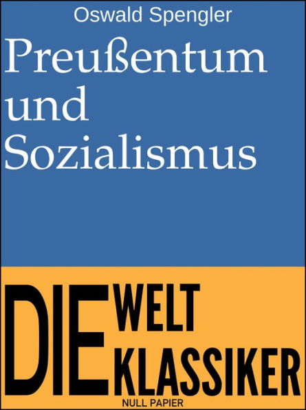 Preußentum und Sozialismus