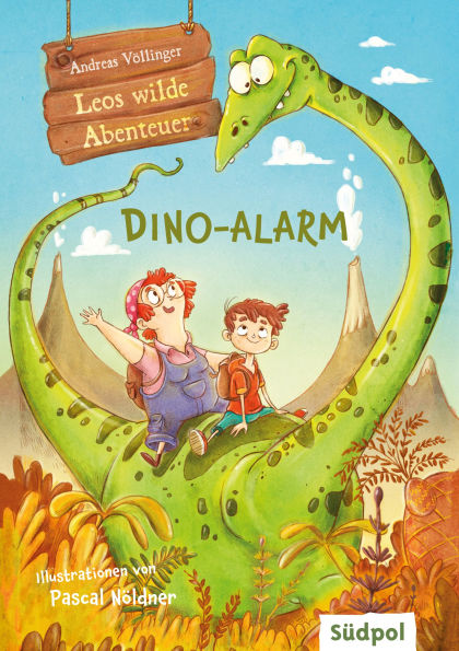 Leos wilde Abenteuer - Dino-Alarm: roße Schrift und farbige Illustrationen auf jeder Seite - witzig-cooles Kinderbuch mit Dinosaurier ab 6 Jahren für Jungen und Mädchen