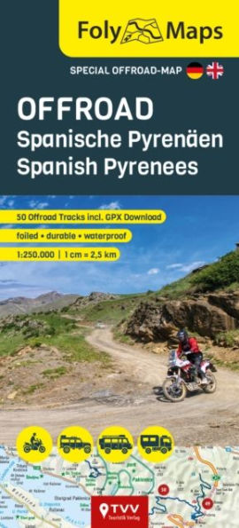 FolyMaps OFFROAD Spanish Pyrenees 1:250,000: Special map with over 60 off-road tracks