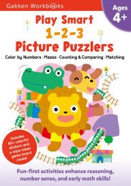 Title: Play Smart 1-2-3 Picture Puzzlers Age 4+: Pre-K Activity Workbook with Stickers for Toddlers Ages 4, 5, 6: Learn Using Favorite Themes: Tracing, Mazes, Counting (Full Color Pages), Author: Gakken early childhood experts