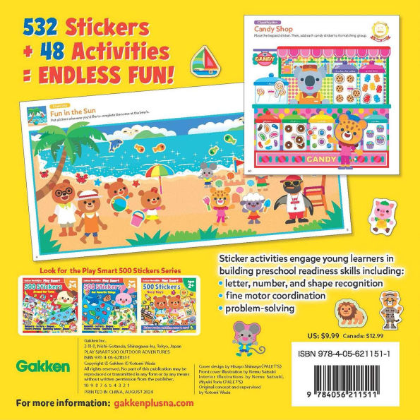 Play Smart 500 Stickers Outdoor Adventures