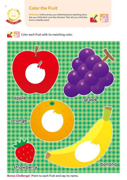 Play Smart Early Learning: Challenging - Age 2-3: Pre-K Activity Workbook : Learn essential first skills: Tracing, Coloring, Shapes, Cutting, Drawing, Picture Puzzles, Numbers, Letters; Go-Green Activity-Board