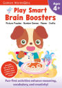 Play Smart Brain Boosters Age 4+: Pre-K Activity Workbook with Stickers for Toddlers Ages 4, 5, 6: Build Focus and Pen-control Skills: Tracing, Mazes, Alphabet, Counting(Full Color Pages)