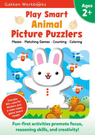 Title: Play Smart Animal Picture Puzzlers Age 2+: Preschool Activity Workbook with Stickers for Toddlers Ages 2, 3, 4: Learn Using Favorite Themes: Tracing, Matching Games (Full Color Pages), Author: Gakken early childhood experts