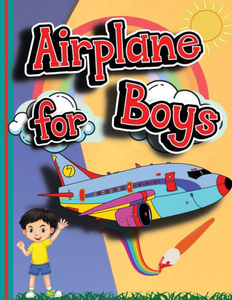 Airplane for Boys: Coloring Books for Kids, plane coloring book (Ages 4-8)