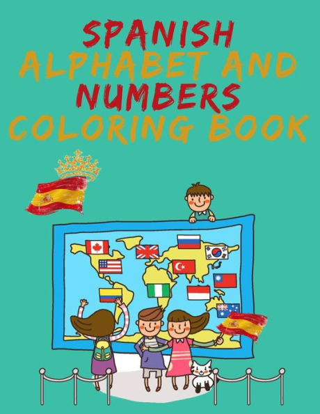 Spanish Alphabet and Numbers Coloring Book.Stunning Educational Book.Contains coloring pages with letters, objects and words starting with each letters of the alphabet and numbers.