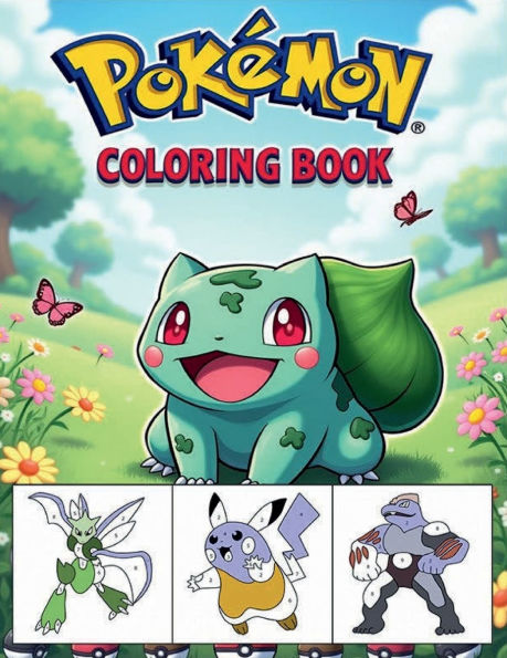 Pokemon Advanced Coloring Book Large Format, 92 Pages: Color by numbered area