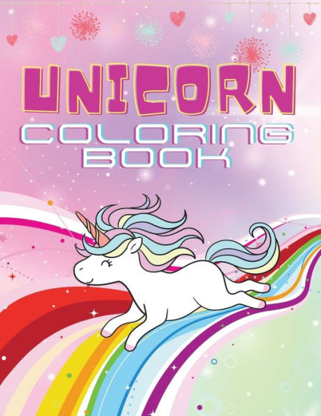 Unicorn Coloring Book: 50 magical designs for kids ages 4-8