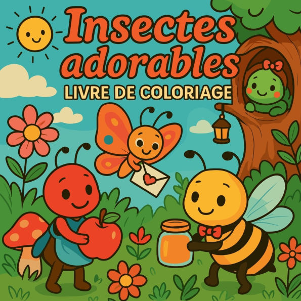 Insectes adorables - Livre de coloriage