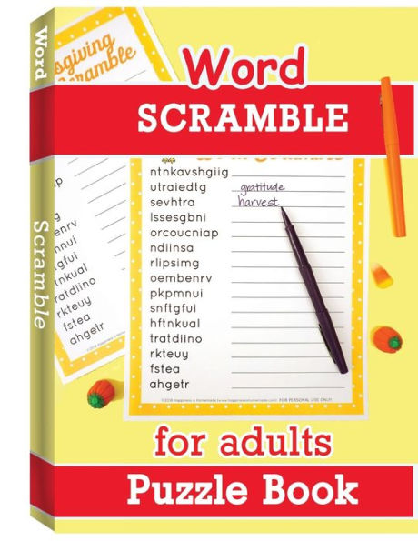 Word Scramble Puzzle Book for Adults: Large Print Word Puzzles for Adults, Word Puzzle Game, Jumble Word Puzzle Books