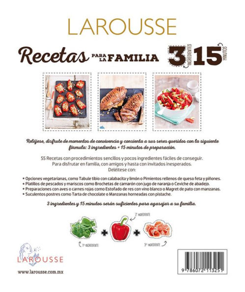 Recetas para familias: 3 ingredientes 15 minutos