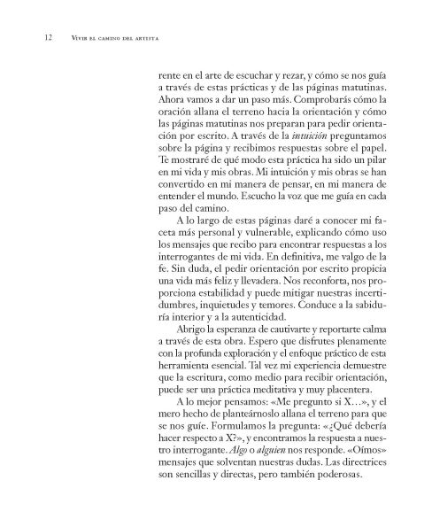 Vivir el camino del artista: El camino intuitivo de la creatividad / Living the Artist's Way: an Intuitive Path to Greater Creativity