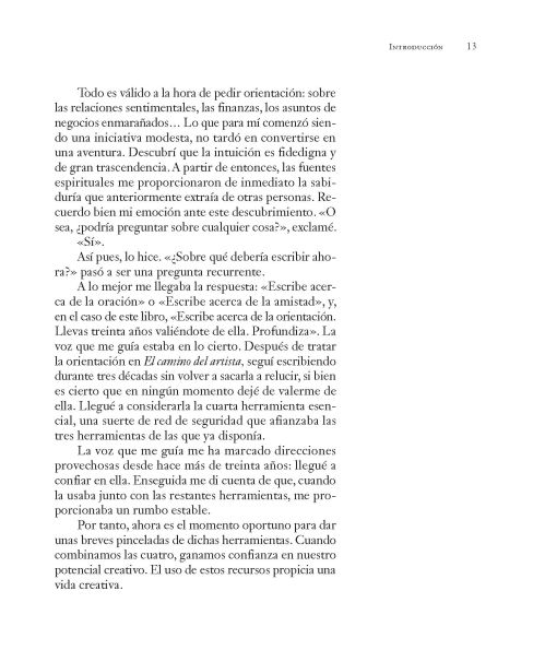 Vivir el camino del artista: El camino intuitivo de la creatividad / Living the Artist's Way: an Intuitive Path to Greater Creativity