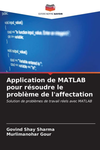 Application de MATLAB pour rÃ©soudre le problÃ¨me de l'affectation