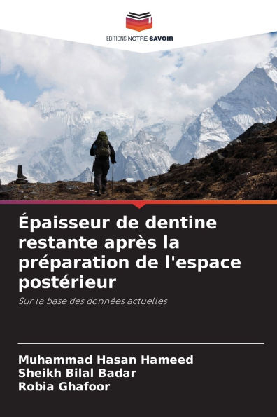 ï¿½paisseur de dentine restante aprï¿½s la prï¿½paration de l'espace postï¿½rieur