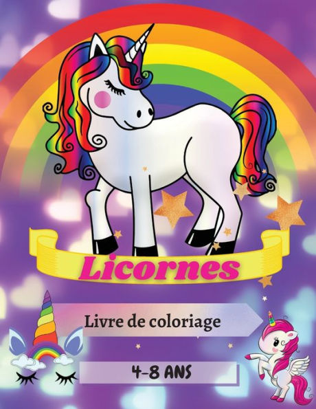 Licornes Livre de coloriage 4-8 Ans: Dessins adorables pour garçons et filles Dessins uniques grand format 8,5x11