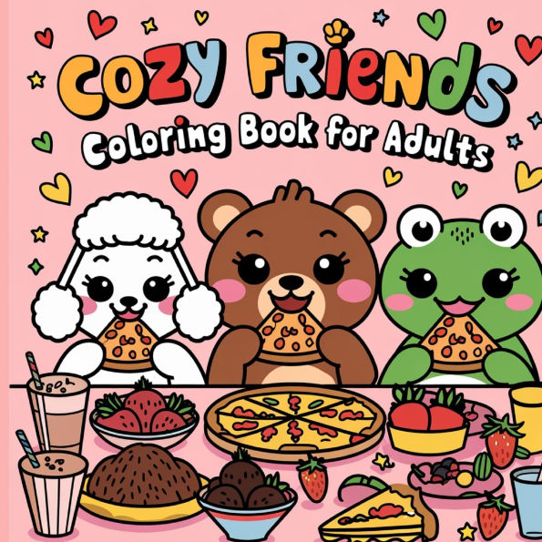 Cozy Friend Book for Kids: Bold and Easy Coloring Book for Kids, Large Print