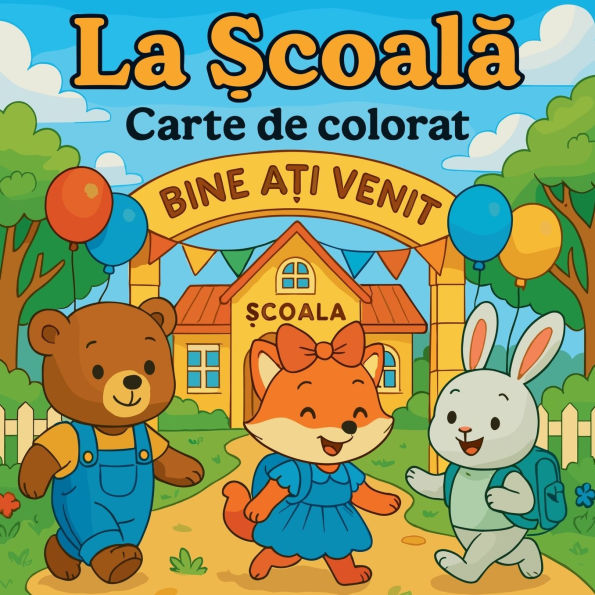 La școală - Carte de colorat