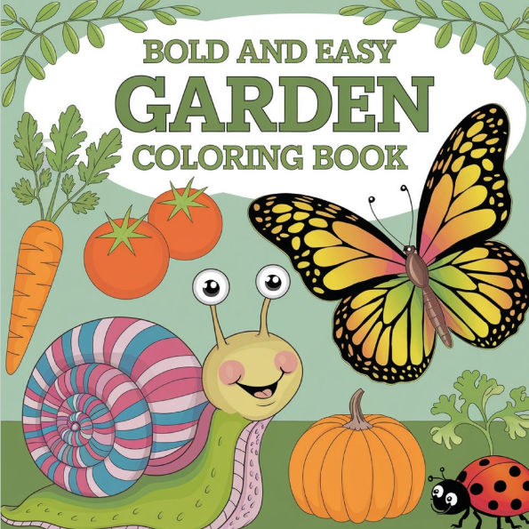 Garden Coloring Book: Large Print Mindfulness Coloring Book