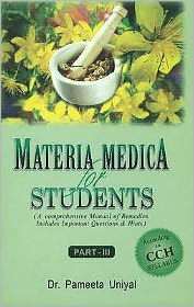 Materia Medica for Studentspart III