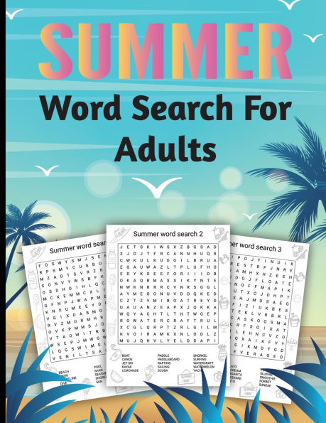 Summer Word Search for Adults: Large Print Puzzle Word Search Book, Activity Books