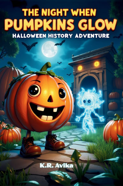 The Night When Pumpkins Glow - Halloween History Adventure: Samhain History Picture Book for Kids Read-Aloud Storybook with Coloring & Fun Games - Poems, "Would you rather" silly questions & more