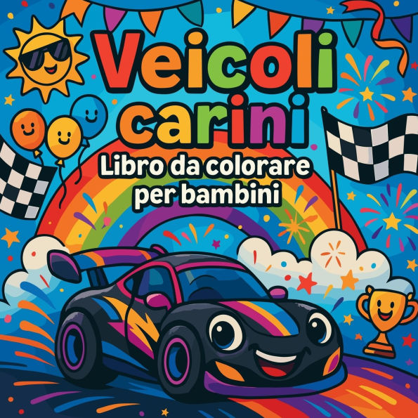 Veicoli carini - Libro da colorare per bambini