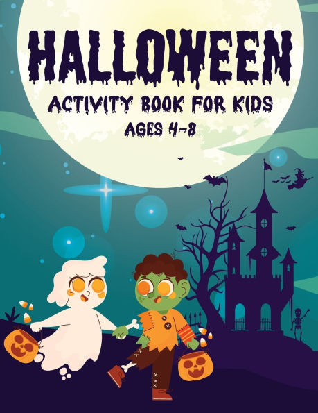 Halloween Activity Book for Kids: Large Print Activity Book for Kids